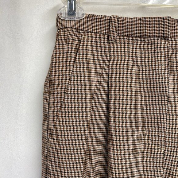 Wilfred High Waist Wide Leg Houndstooth Trouser Pants Women Sz 0 Beige Multi - Picture 10 of 16
